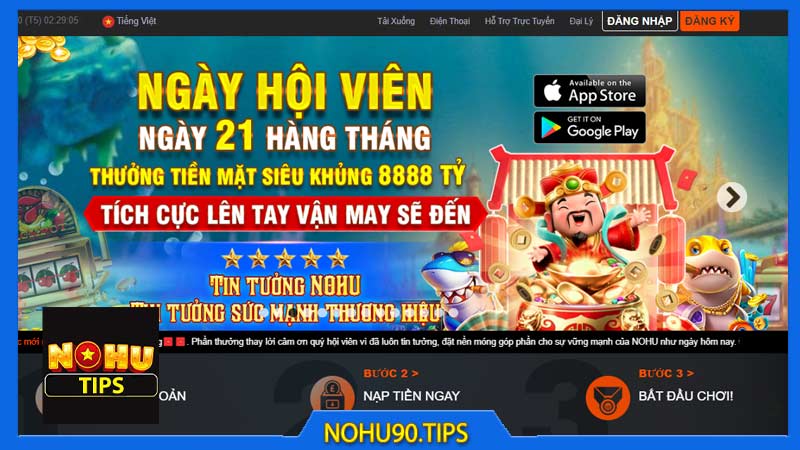 hướng dẫn nạp rút tiền nohu90