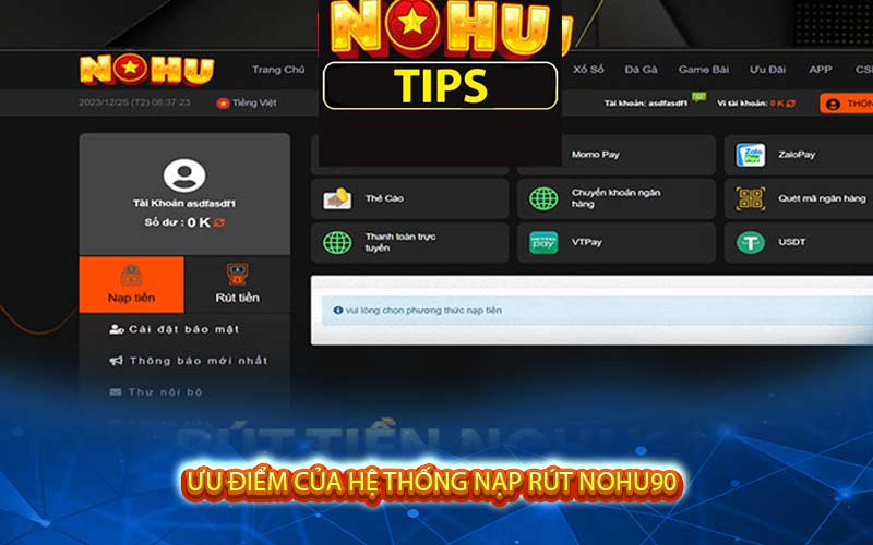 Ưu điểm của hệ thống nạp rút nohu90 

