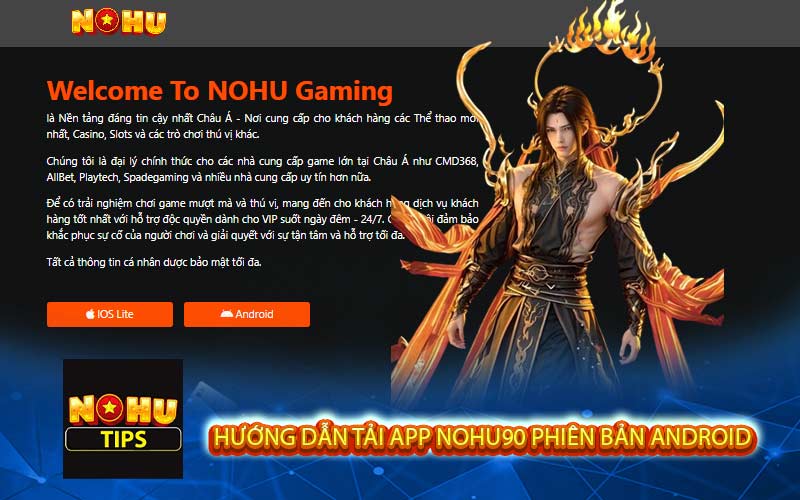 Hướng dẫn tải app Nohu90 phiên bản Android